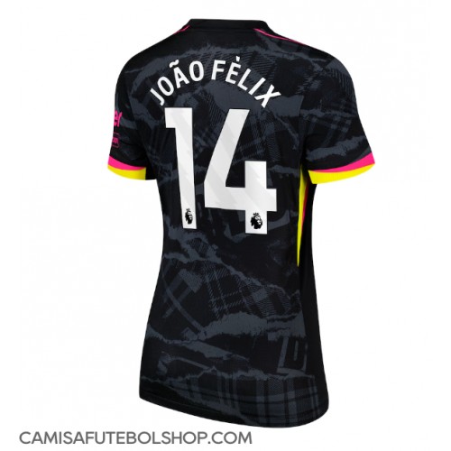 Camisa de time de futebol Chelsea Joao Felix #14 Replicas 3º Equipamento Feminina 2024-25 Manga Curta